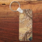 Japans pruim bloeit in maanlicht sleutelhanger (Voorkant)