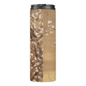 Japans  pruim bloeit in maanlicht thermosbeker (Achterkant)