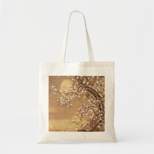 Japans  pruim bloeit in maanlicht tote bag (Voorkant)