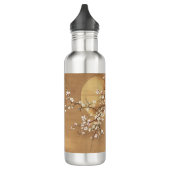 Japans  pruim bloeit in maanlicht waterfles  (Links)