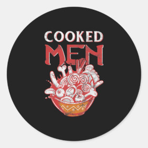 Japans Ramen Food Pun Humor Gekookt Gift Ronde Sticker