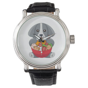 Japans Ramen Noodle Hondenliefhebber Hondenfokker Horloge