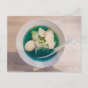 Japans Ramen Noodles Blue Foto Tokyo Japan Briefkaart