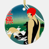 Japans Reizen Toerisme Poster jaren 1930 Art Deco Keramisch Ornament (Voorkant)