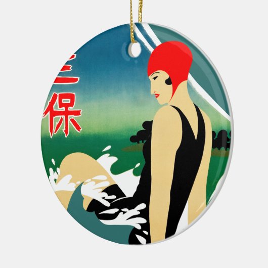Japans Reizen Toerisme Poster jaren 1930 Art Deco  Keramisch Ornament (Links)