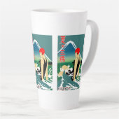 Japans Reizen Toerisme Poster jaren 1930 Art Deco Latte Mok (Rechterhoek)