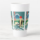 Japans Reizen Toerisme Poster jaren 1930 Art Deco Latte Mok (Voorkant)