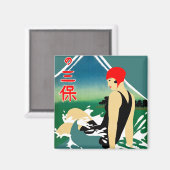Japans Reizen Toerisme Poster jaren 1930 Art Deco  Magneet (Voorkant / Achterkant)