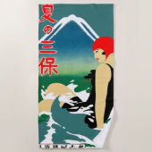 Japans Reizen Toerisme Poster jaren 1930 Art Deco Strandlaken (Voorkant)