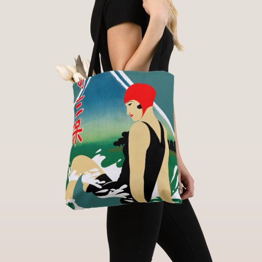 Japans Reizen Toerisme Poster jaren 1930 Art Deco Tote Bag (Dichtbij)