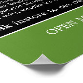 Japans restaurant, menu Sushi Poster (Hoek)