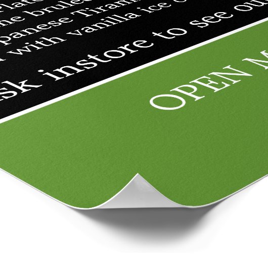 Japans restaurant, menu Sushi Poster (Hoek)