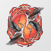 Japans restaurant-restaurant voor vliegende vliege raamsticker (Vel)