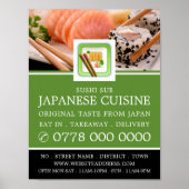 Japans restaurant, Sushi Adverteren Poster (Voorkant)