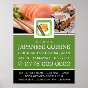 Japans restaurant, Sushi Adverteren Poster