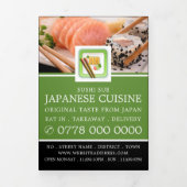 Japans restaurant, Sushi Menu Tri-Fold Flyer (Cover)