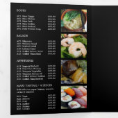 Japans restaurant, Sushi Menu Tri-Fold Flyer (Binnenzijde eerst)