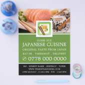 Japans Restaurant, Sushi Reclame Flyer (Enkel)