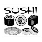 Japans restaurant Sushi Roll Nigiri Tuna Foodie Rubberstempel (Afrduk)