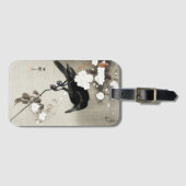 Japans-rij en Blossom Woodblock Druk Bagagelabel (Voorkant (horizontaal))