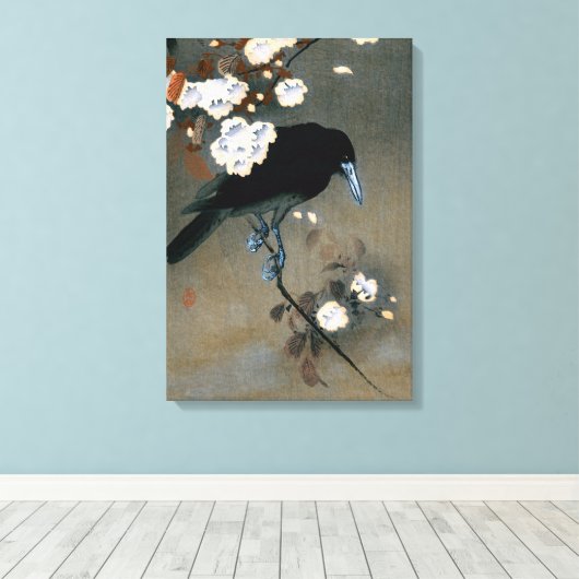  Japans-rij en Blossom Woodblock Druk Canvas Afdruk (Insitu (Houten vloer))