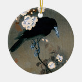  Japans-rij en Blossom Woodblock Druk Keramisch Ornament (Voorkant)