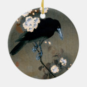  Japans-rij en Blossom Woodblock Druk Keramisch Ornament (Achterkant)