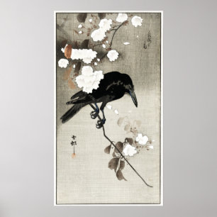Japans-rij en Blossom Woodblock Druk Poster