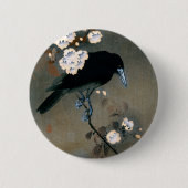 Japans-rij en Blossom Woodblock Druk Ronde Button 5,7 Cm (Voorkant)