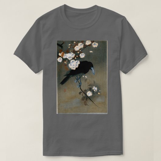 Japans-rij en Blossom Woodblock Druk T-shirt (Design voorkant)