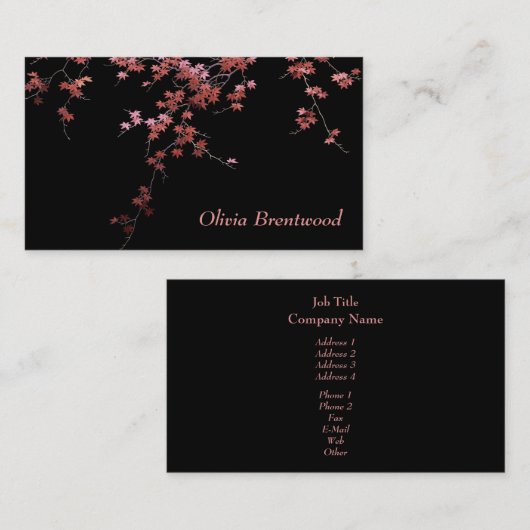 Japans Rode Maple laat Visitekaartje over (Voorkant / Achterkant)