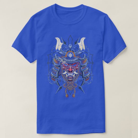 Japans Rode Samurai Oni Masker Ogre Samurai japan T-shirt (Design voorkant)
