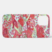 Japans Rood Bloemen Origami iPhone 12 Hoesje (Achterkant (horizontaal))