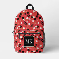 Japans Rood Sakura Blossom Monogram Initialen