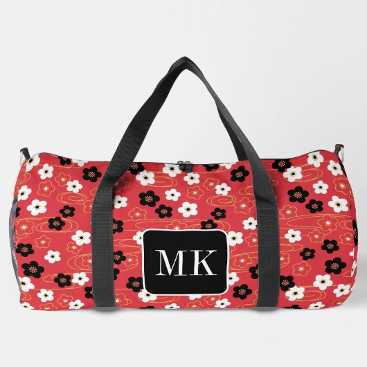 Japans Rood Sakura Blossom Monogram Initialen Plunjezak (Achterkant)