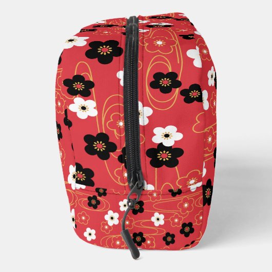 Japans Rood Sakura Blossom Monogram Initialen Toilettasje (Rechts)