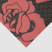 Japans Roos bloemontwerp Tissuepapier (Detail)