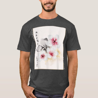 Japans Roos Cherry Blossom Woodblock T-shirt