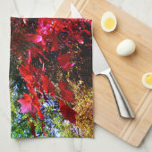 Japans roze blad in de herfst theedoek (Quarter Fold)