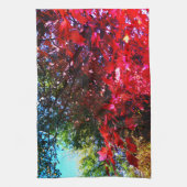 Japans roze blad in de herfst theedoek (Verticaal)