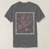 Japans roze bloem t-shirt (Design voorkant)