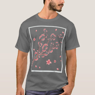 Japans roze bloem t-shirt