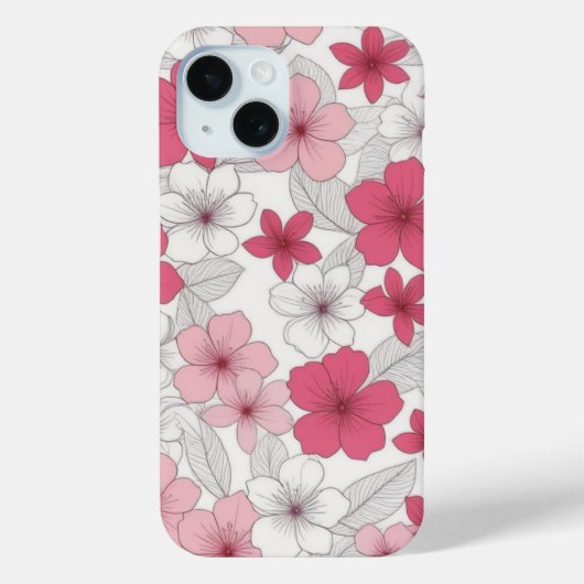 Japans Roze Sakura Kersenbloesem Patroon Case-Mate iPhone Case (Achterkant)