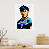 Japans Rugby Art Poster (Keuken)