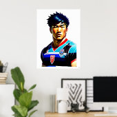 Japans Rugby Art Poster (Thuiskantoor)