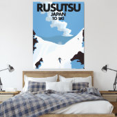 Japans Rusutsu skiprint Canvas Afdruk (Insitu (Slaapkamer))