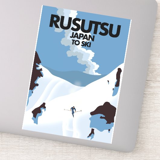 Japans Rusutsu skiprint Sticker (Detail)