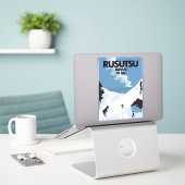 Japans Rusutsu skiprint Sticker (Laptop op bureau)