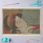 Japans Sad Girl Woodblock print ukiyo Style Tissuepapier (Craft)