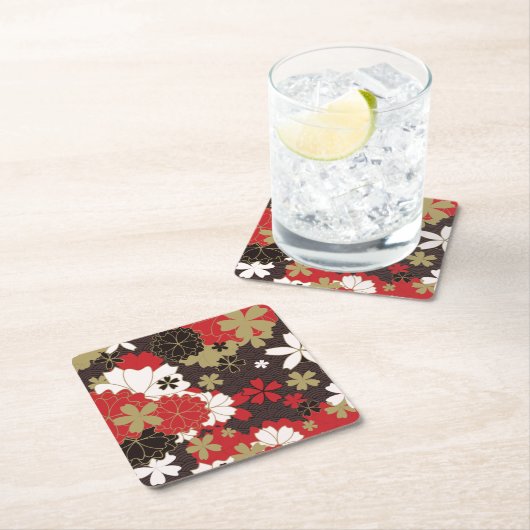 Japans Sakura Art  Floral Pattern Kartonnen Onderzetters (Insitu)
